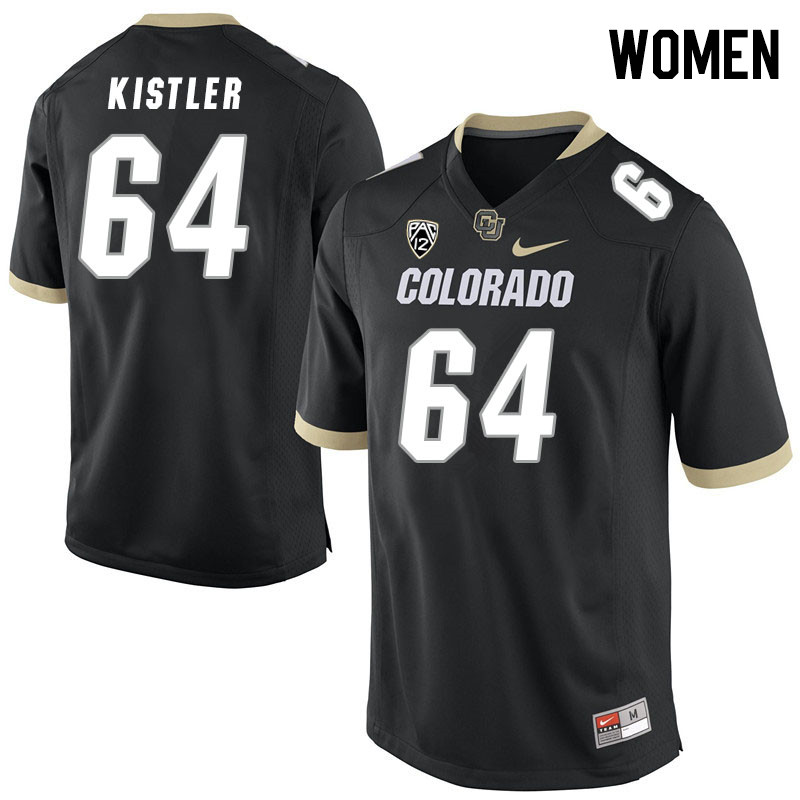 Women #64 Evan Kistler Colorado Buffaloes College Football Jerseys Stitched Sale-Black - Click Image to Close